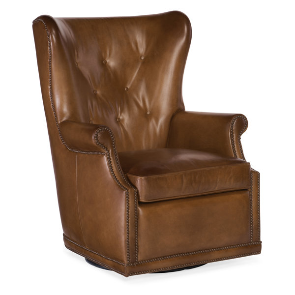 Hooker Furniture CC Leather Swivel Wingback Chair Wayfair